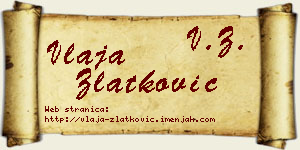 Vlaja Zlatković vizit kartica